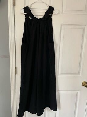Banana Republic Black Linen-halter Dress